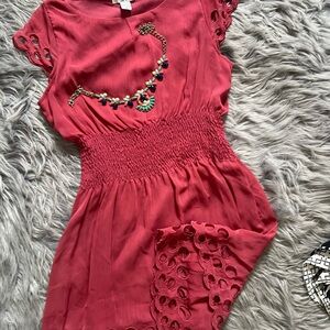 Bar III Women's Red Midi Dress